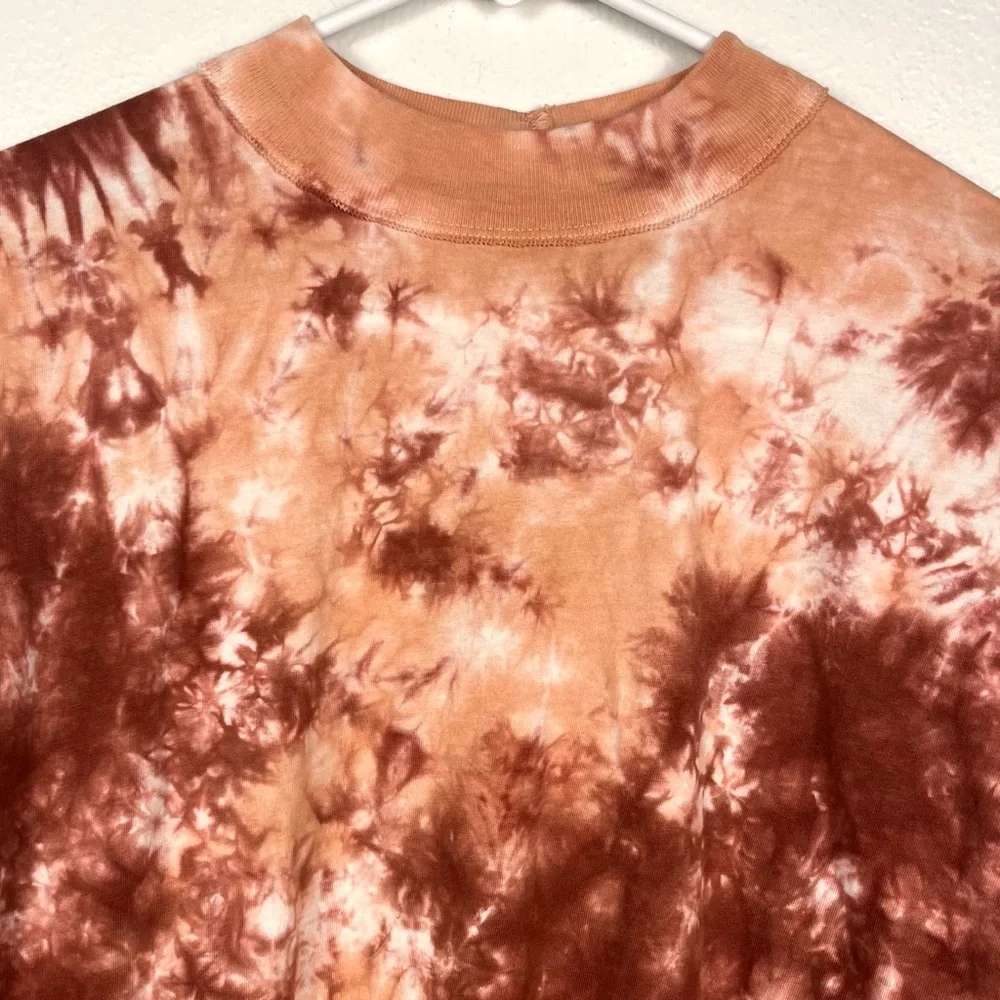Free People We The Free Tie-Dye Long Sleeve Oversized T-Shirt Top XS